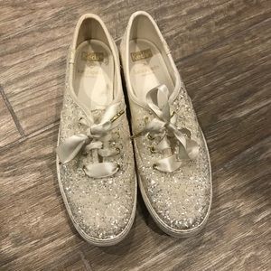 keds x kate spade triple glitter platform sneakers